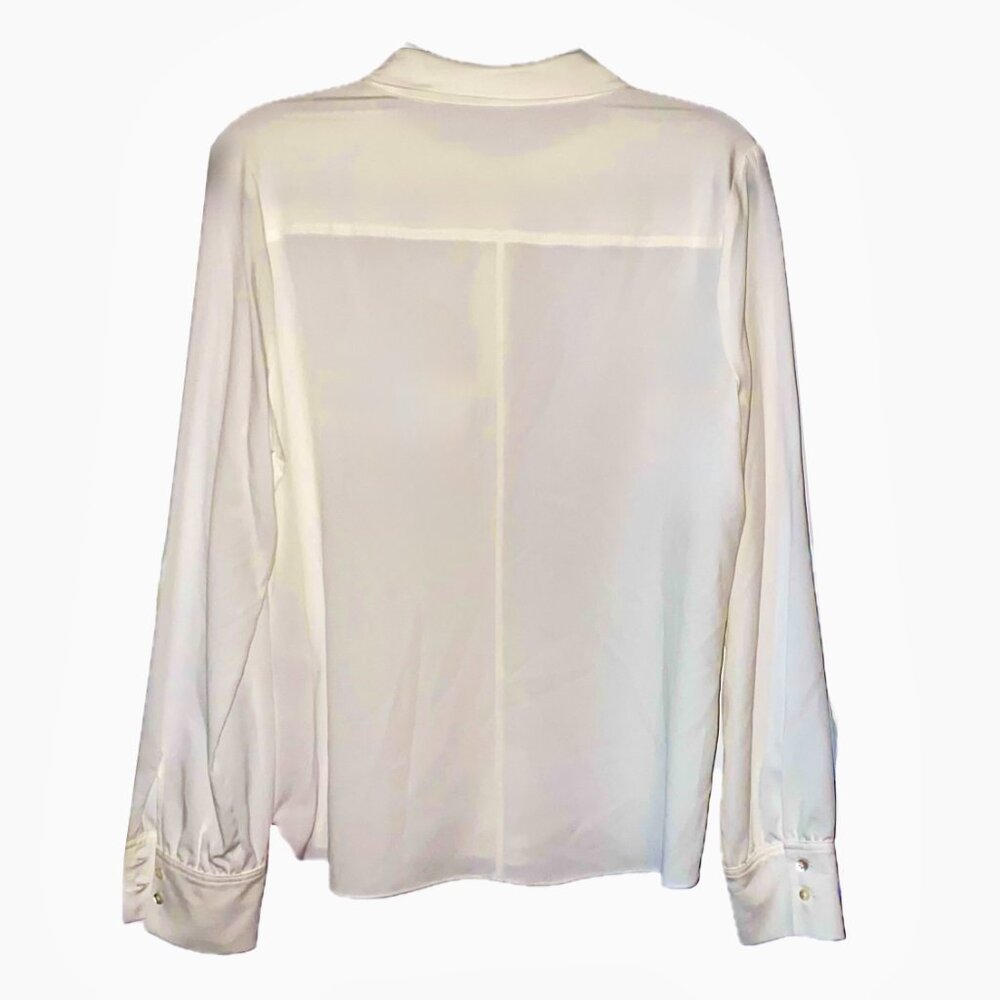 Dorothee Schumacher Modern Flow Blouse Womens White US Sz 10 NWT $480 - Picture 3 of 14